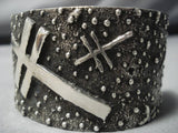 Thcik And Heavy!! 112 Grams Native American Sterling Silver Bracelet Cuff-Nativo Arts