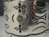 Thck And Heavy!! Vintage Native American Jewelry Navajo Sterling Silver Alvin Monte Bracelet-Nativo Arts