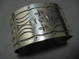 Thck And Heavy!! Vintage Native American Jewelry Navajo Sterling Silver Alvin Monte Bracelet-Nativo Arts