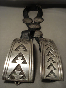 The Best And Most Unique Tommy Jackson Piece- Huge Sterling Native American Jewelry Silver Concho Belt-Nativo Arts