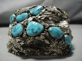 The Best Leaf Vintage Native American Jewelry Navajo Turquoise Sterling Silver Bracelet Old Cuff-Nativo Arts