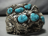 The Best Leaf Vintage Native American Jewelry Navajo Turquoise Sterling Silver Bracelet Old Cuff-Nativo Arts
