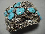 The Best Leaf Vintage Native American Jewelry Navajo Turquoise Sterling Silver Bracelet Old Cuff-Nativo Arts