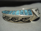 The Best Lonn Parker Navajo Spiderweb Turquoise Native American Jewelry Silver Geometric Bracelet-Nativo Arts