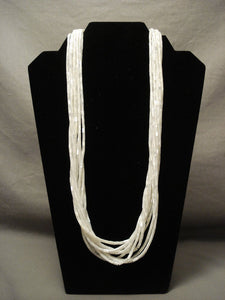 The Best Modernistic Santo Domingo Pearl Heishi Native American Jewelry Silver Necklace-Nativo Arts