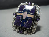 The Best Vintage Native American Jewelry Navajo Sugulite Amethyst Sterling Silver Ring Old-Nativo Arts