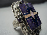 The Best Vintage Native American Jewelry Navajo Sugulite Amethyst Sterling Silver Ring Old-Nativo Arts