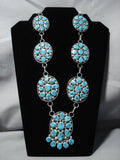 The Best Vintage Native American Jewelry Navajo Tom Moore Sterling Slver Turquoise Necklace Old-Nativo Arts