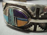 The Best Vintage Native American Navajo Rick Tolino Turquoise Sterling Silver Inlay Bracelet-Nativo Arts