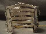 The Best Vintage Navajo Benney Yazzie Native American Jewelry Silver Toad Bracelet- Major Award!-Nativo Arts