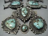 The Best Vintage Navajo Green Turquoise Sterling Native American Jewelry Silver Squash Blossom Necklace-Nativo Arts