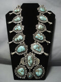 The Best Vintage Navajo Green Turquoise Sterling Native American Jewelry Silver Squash Blossom Necklace-Nativo Arts