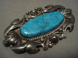 The Best Vintage Navajo Liz Whitman Turquoise Native American Jewelry Silver Pin-Nativo Arts