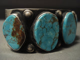 The Best Vintage Navajo Nel Burbank #8 Turquoise Native American Jewelry Silver 125 Gram Bracelet-Nativo Arts