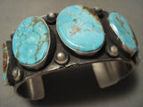 The Best Vintage Navajo Nel Burbank #8 Turquoise Native American Jewelry Silver 125 Gram Bracelet-Nativo Arts
