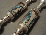 The Best Vintage Navajo Singer 'Inlay Tube: Native American Jewelry Silver Turquoise Necklace-Nativo Arts
