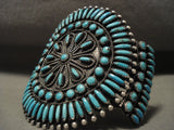 The Best Vintage Navajo Victor Moses Begay Turquoise Sun Native American Jewelry Silver Bracelet-Nativo Arts
