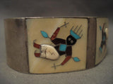 The Best Vintage Zuni Tony Ohmsatte Kachina Native American Jewelry Silver Bracelet-Nativo Arts
