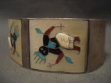 The Best Vintage Zuni Tony Ohmsatte Kachina Native American Jewelry Silver Bracelet-Nativo Arts