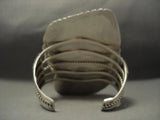 The Biggest And Best Navajo Gaspeite Sterling Native American Jewelry Silver Bracelet-Nativo Arts