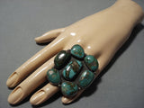 The Biggest And Best Vintage Native American Jewelry Navajo Damale Turquoise Sterling Silver Ring Old-Nativo Arts