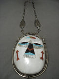 The Biggest And Best Vintage Navajo Ben Begaye Turquoise Native American Jewelry Silver Necklace-Nativo Arts