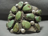 The Biggest And Best Vintage Navajo Gaspeite Native American Jewelry Silver Bracelet-Nativo Arts