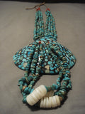 The Biggest And Best Vintage Navajo Native American Jewelry jewelry Shell Turquoise Necklace-Nativo Arts