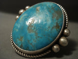 The Biggest Vintage Santo Domingo Turquoise Native American Jewelry Silver Ring We Have Ever Seen!-Nativo Arts