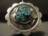 The Biggest Vintage Zuni Turquoise Native American Jewelry Silver Ring Old-Nativo Arts