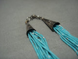 The Finest And Most Intrciate Vintage Navajo 'Turquoise Heishi' Native American Jewelry Silver Necklace-Nativo Arts