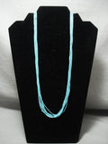 The Finest And Most Intrciate Vintage Navajo 'Turquoise Heishi' Native American Jewelry Silver Necklace-Nativo Arts