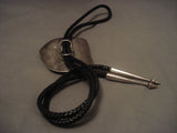 The Largest Vintage Navajo Red Mountain Turquoise Native American Jewelry Silver Bolo Tie-Nativo Arts