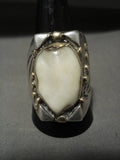 The Most Unique Orville Tsinnie (d.) 14k Gold Native American Jewelry Silver Ring - Signed-Nativo Arts