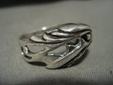 The Most Unique Vintage Navajo Calvin Begay Native American Jewelry Silver Bird Ring Old-Nativo Arts