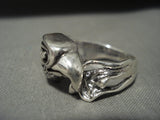 The Most Unique Vintage Navajo Calvin Begay Native American Jewelry Silver Bird Ring Old-Nativo Arts