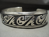 Thick And Heavier Men's Larger 'Authentic Thomas Singer' Native American Jewelry Silver Bracelet-Nativo Arts