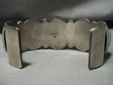 Thick And Heavy 100 Grams Navajo Vintage Royston Turquoise Native American Jewelry Silver Bracelet-Nativo Arts