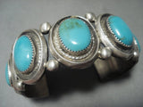 Thick And Heavy 100 Grams Navajo Vintage Royston Turquoise Native American Jewelry Silver Bracelet-Nativo Arts