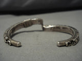 Thick And Heavy!! Vintage Native American Navajo Sterling Silver Naitve American Bracelet Old-Nativo Arts