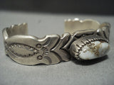 Thick And Heavy!! Vintage Navajo Native American Jewelry jewelry Dry Creek Turquoise Sterling Silver Bracelet-Nativo Arts