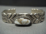 Thick And Heavy!! Vintage Navajo Native American Jewelry jewelry Dry Creek Turquoise Sterling Silver Bracelet-Nativo Arts