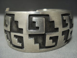 Thick And Heavy!! Vintage Navajo Sterling Native American Jewelry Silver Bracelet Old Pawn Cuff-Nativo Arts