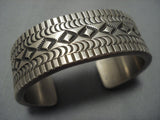 Thick And Heavy!! Vintage Navajo Sterling Native American Jewelry Silver Bracelet-Nativo Arts