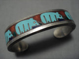 Thick And Heavy!! Vintage Navajo Sterling Silver Native American Bracelet Old-Nativo Arts