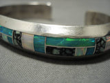 Thick And Sturdy!! Native American Navajo Tortoise Turquoise Sterling Silver Bracelet-Nativo Arts