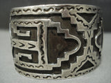 Thick And Wide!! Vintage Navajo Sterling Native American Jewelry Silver Bracelet-Nativo Arts