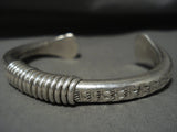 Thick Heavy Gauge Coil Vintage Navajo Native American Jewelry Silver Bracelet Old-Nativo Arts