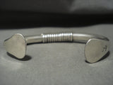 Thick Heavy Gauge Coil Vintage Navajo Native American Jewelry Silver Bracelet Old-Nativo Arts