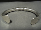 Thick Heavy Gauge Coil Vintage Navajo Native American Jewelry Silver Bracelet Old-Nativo Arts